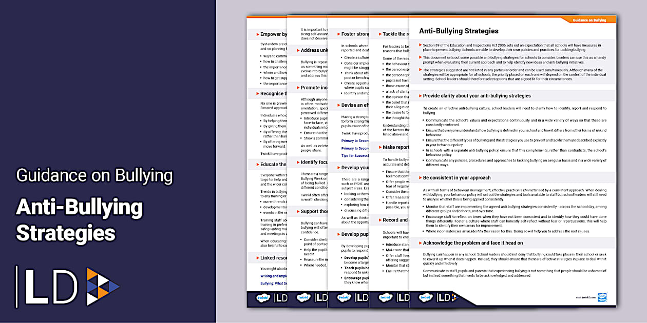 Anti-Bullying Strategies (teacher made) - Twinkl