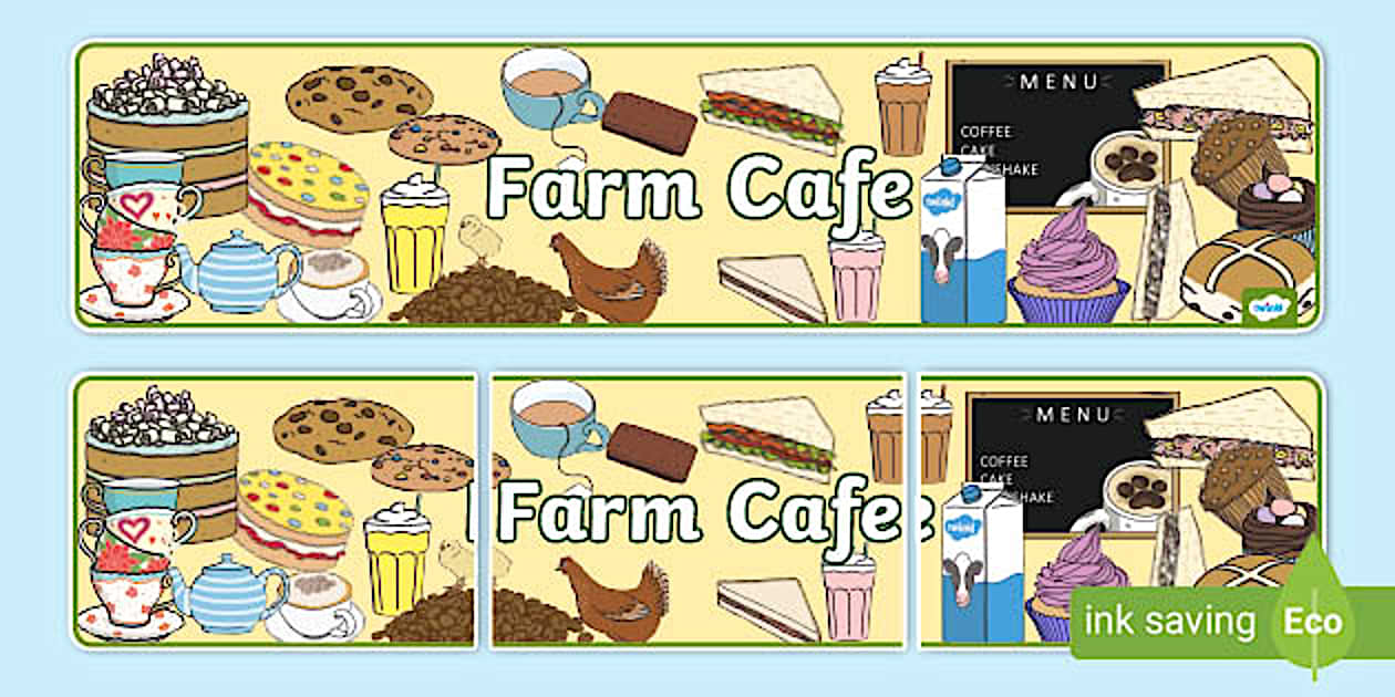 Farm Cafe Display Banner (teacher made) - Twinkl