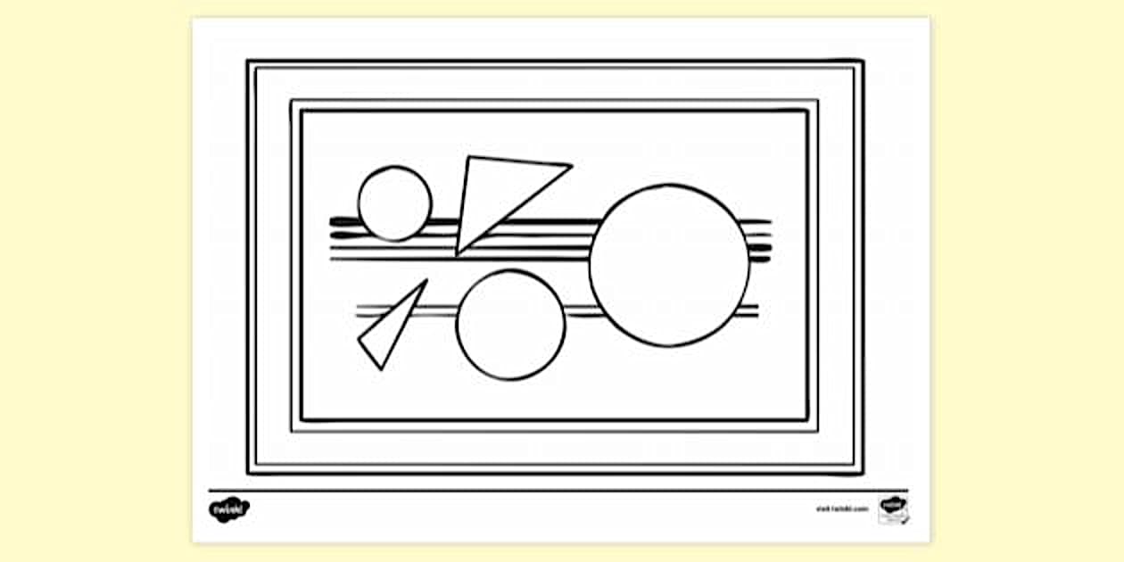 Abstract Art Colouring Page Colouring Sheets Twinkl