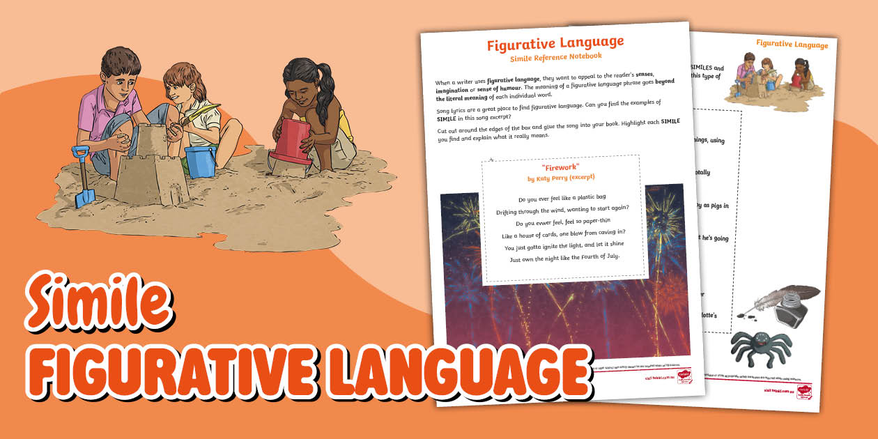 Similes Guide | Figurative Language Worksheet | ESL