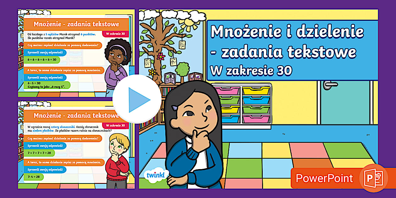 Sprawdzian Mnożenie I Dzielenie W Zakresie 30 Mnożenie i dzielenie w zakresie 30 | Zadania tekstowe | PowerPoint