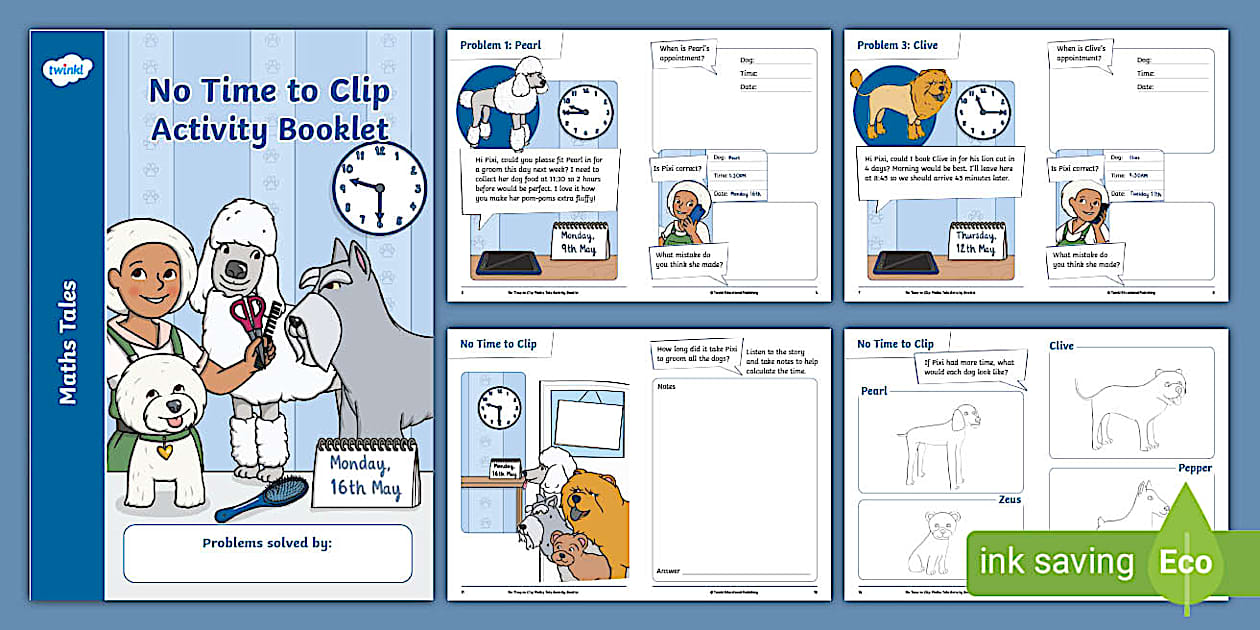 No Time to Clip Maths Tale Activity Booklet (Teacher-Made)