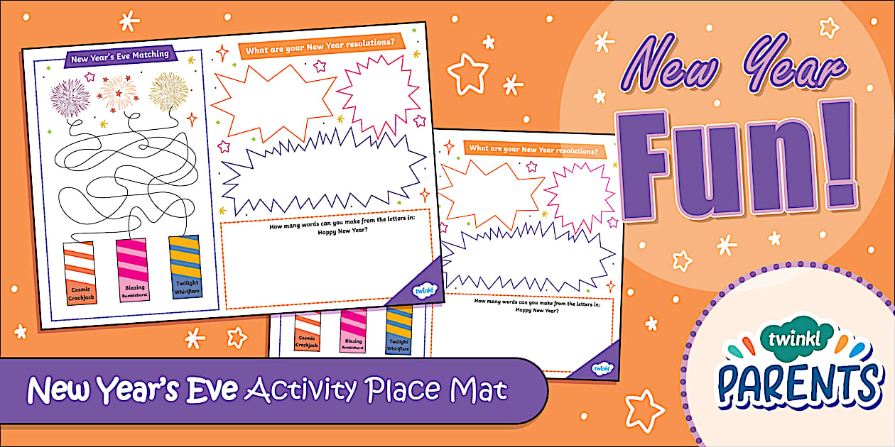 New Year's Eve Activity Place Mat