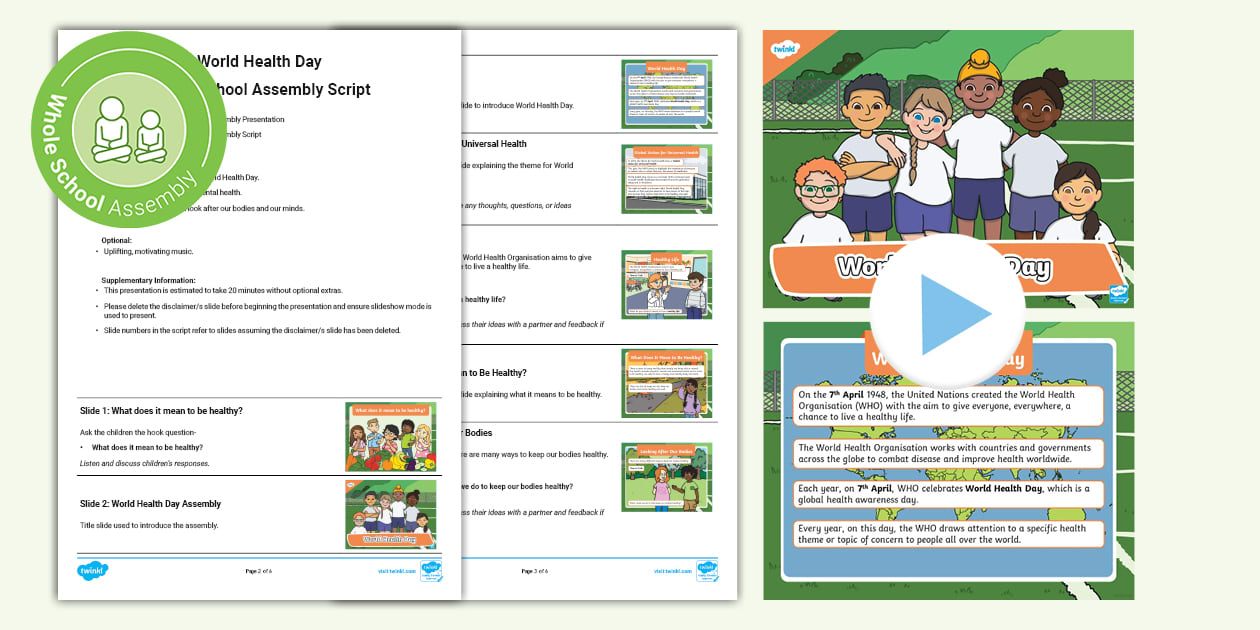 World Health Day Whole-School Assembly Pack