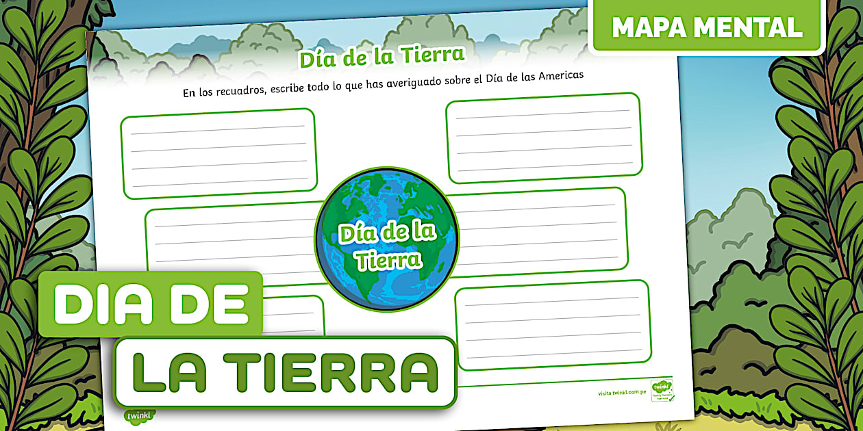 * NEW * Mapa conceptual del Día de la Tierra | Twinkl
