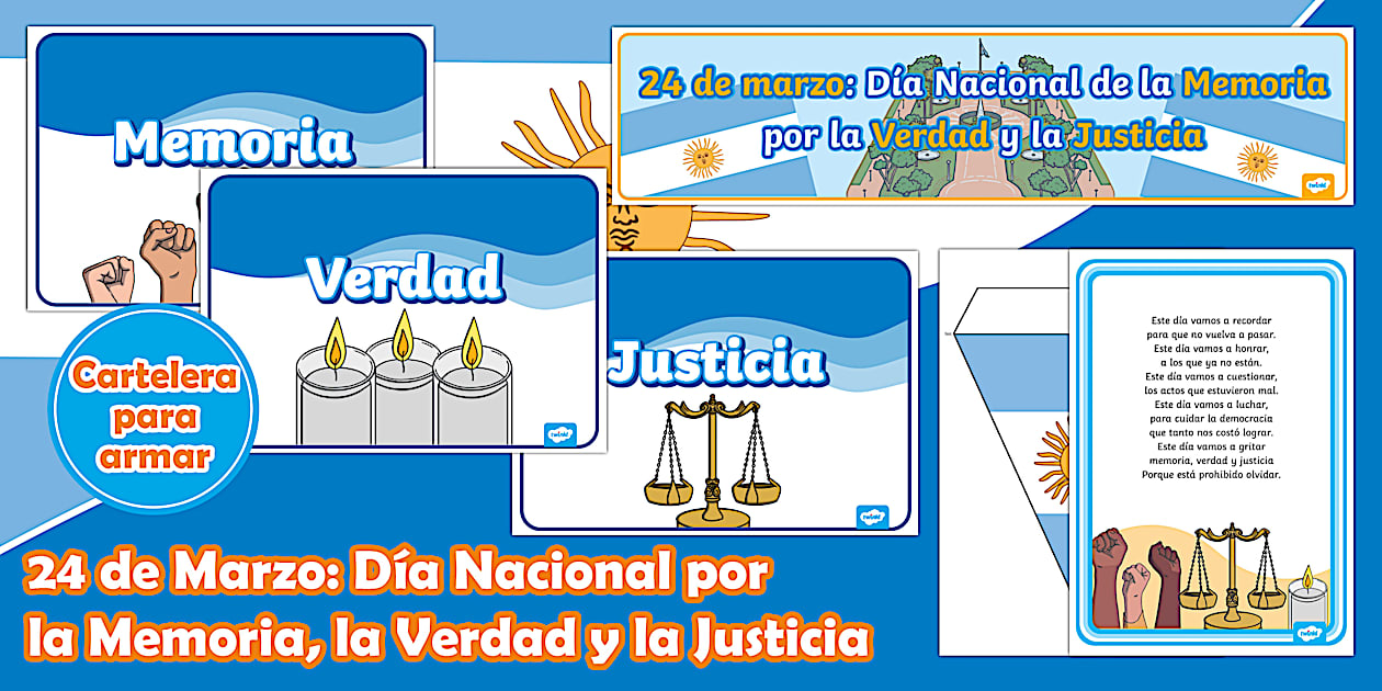 Pack: Cartelera del Día Nacional de la Memoria por la Verdad y la ...