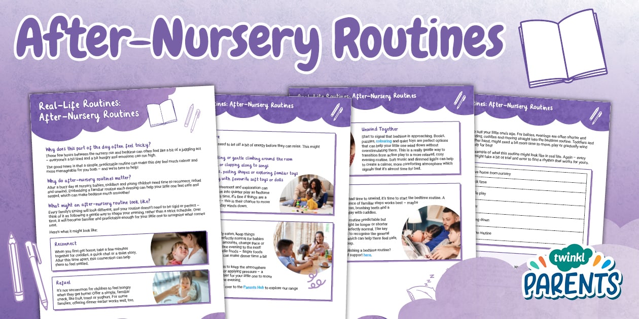Visual Routine Nrseryu Real-Life Routines: After-Nursery Routines | Twinkl Parents