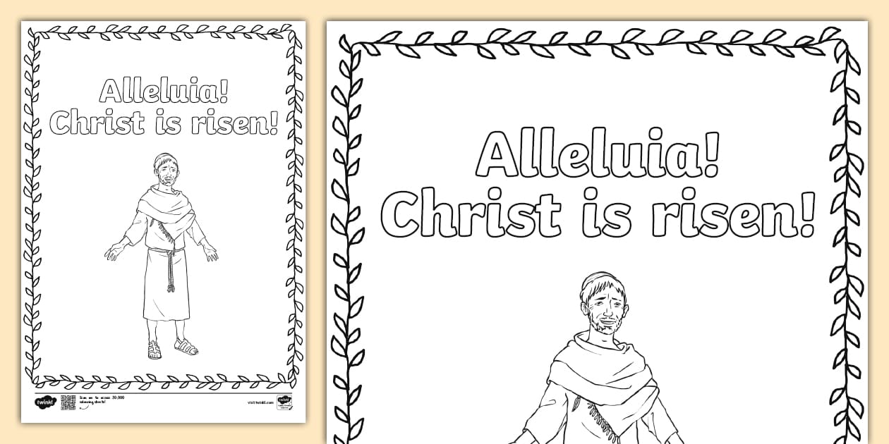 Jesus Is Risen Colouring In He Is Risen Worksheets - Jesus' Resurrection Colouring