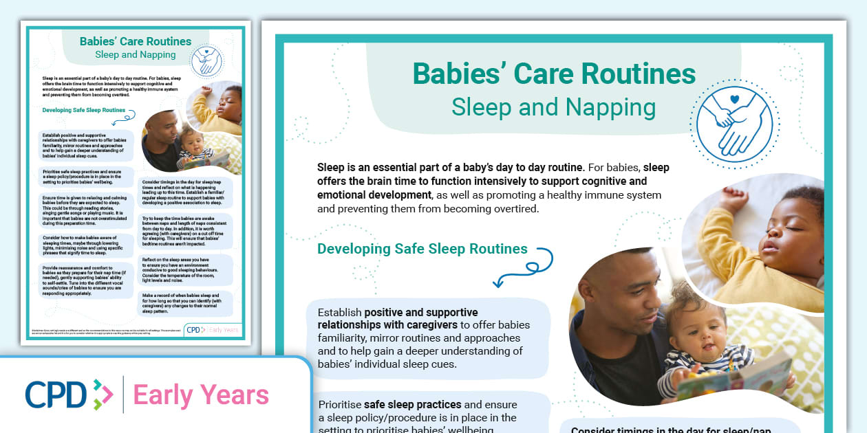 Babies' Care Routines: Sleep and Napping (Poster) - Twinkl