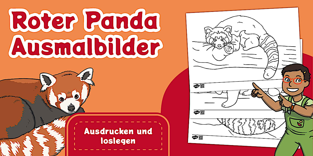 Roter Panda - Ausmalbilder