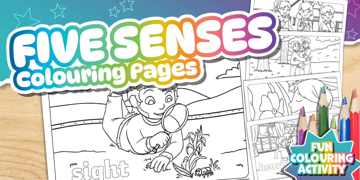 Foundation Phase Life Skills - Five Senses - Colouring Pages (CAPS Aligned)