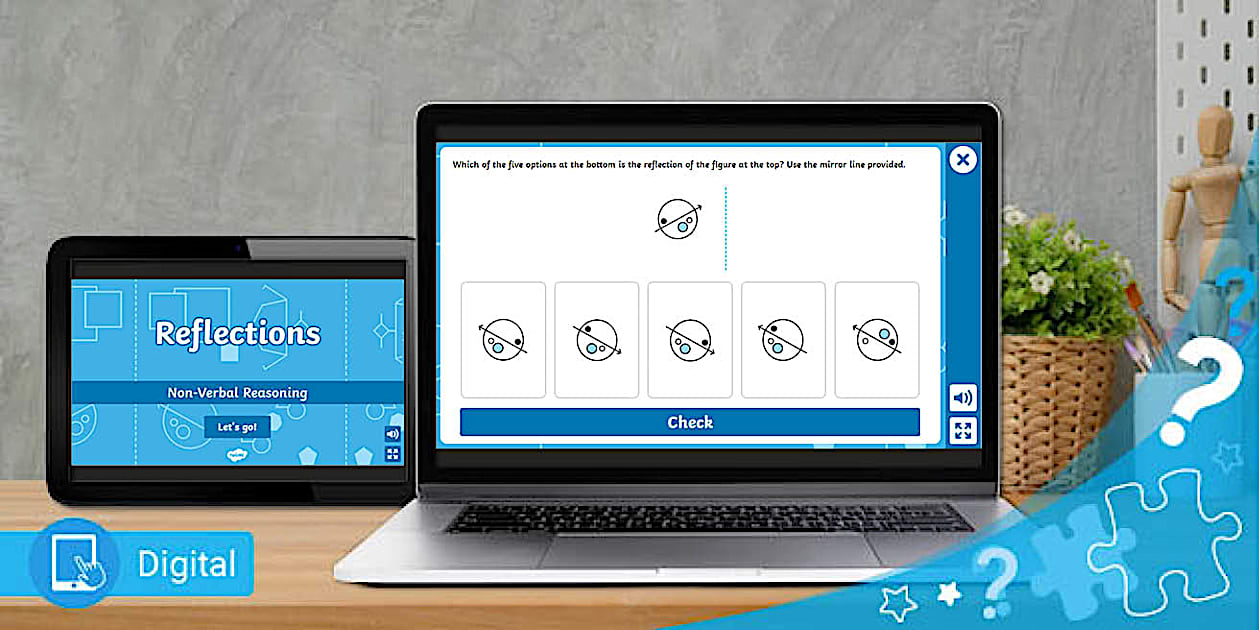 Reflections: Non-Verbal Reasoning Game | Twinkl Go! - Twinkl