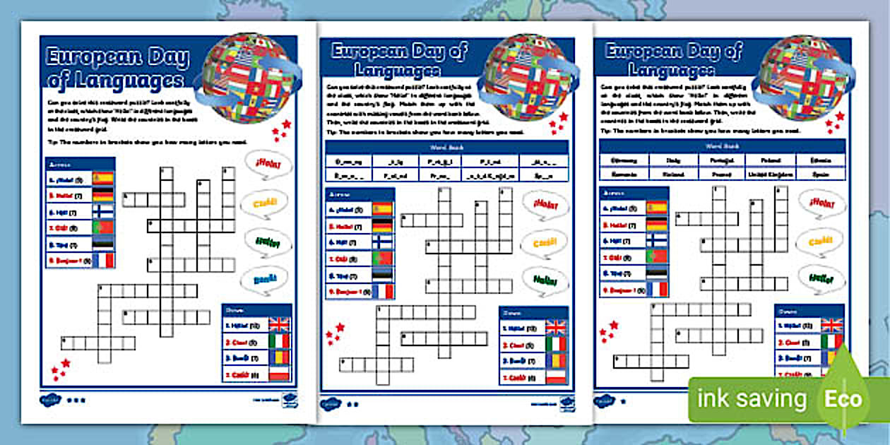 👉 European Day of Languages: European Language Crossword