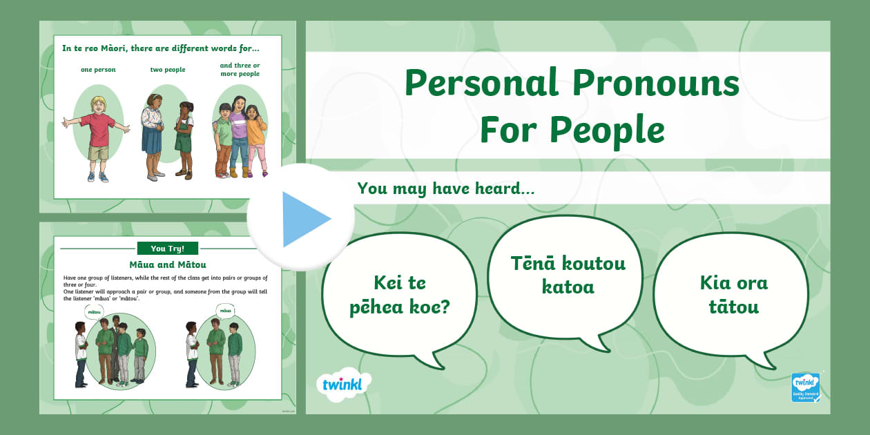 Te Reo Māori Personal Pronouns For People PowerPoint