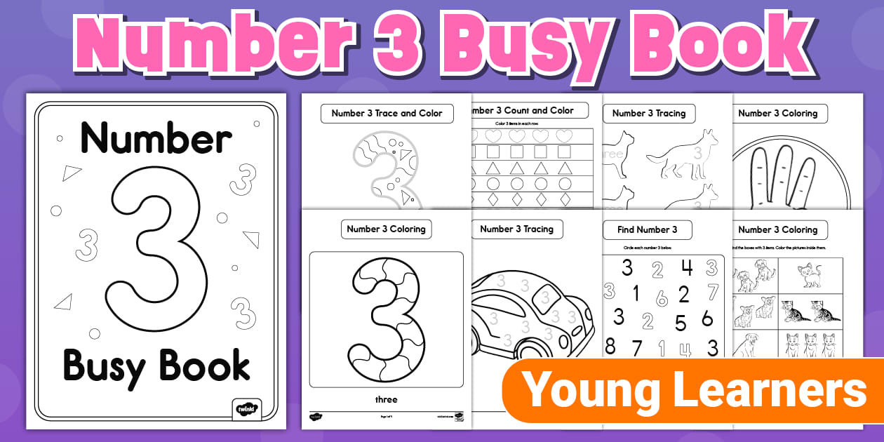 Number 3 Busy Book
