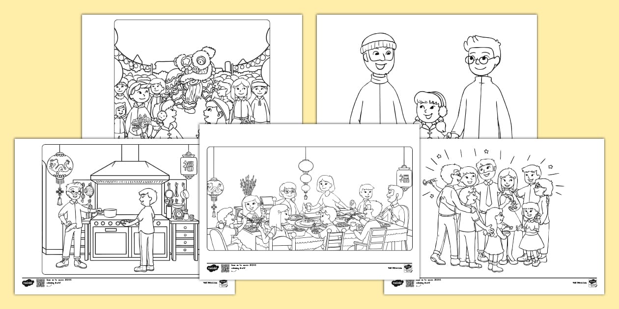 Dragons in the City Colouring Pages - Twinkl