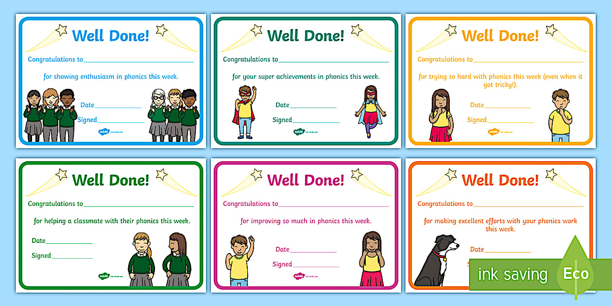 Editable Twinkl Phonics Certificates (teacher made) Twinkl