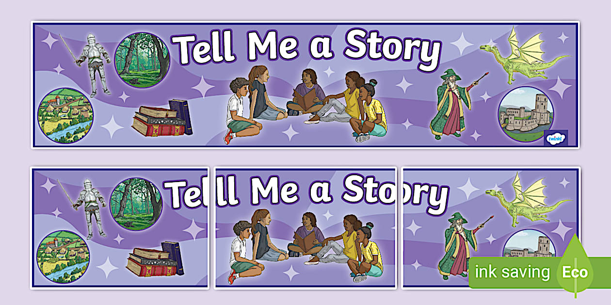Tell Me a Story Display Banner (teacher made) - Twinkl