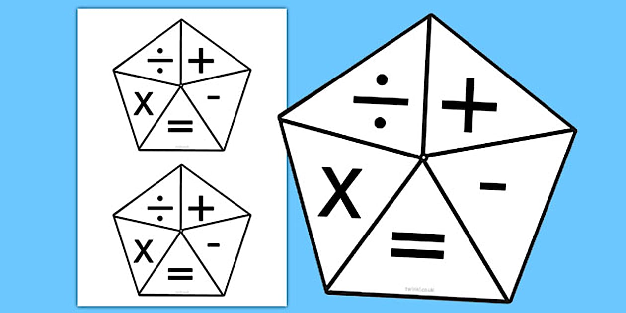 Maths Operations Spinner (teacher made) - Twinkl