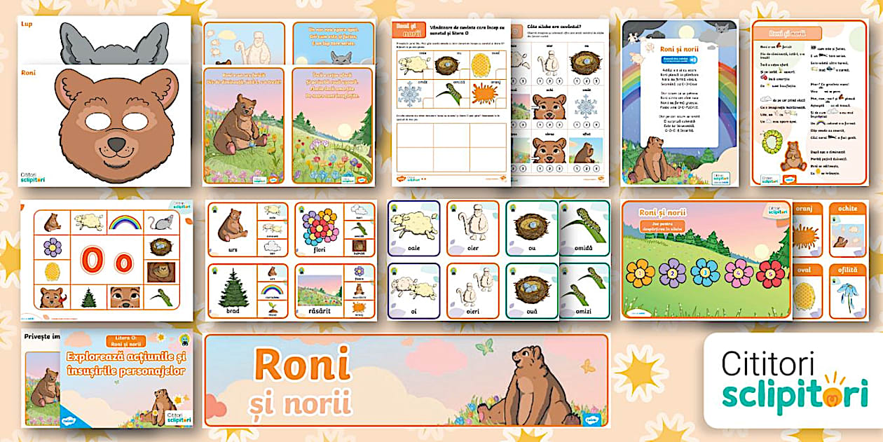 Litera O: Roni și norii – Conștientizarea fonologică
