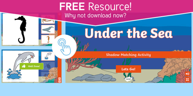 FREE! - Under the Sea Shadow Matching Activity - Twinkl