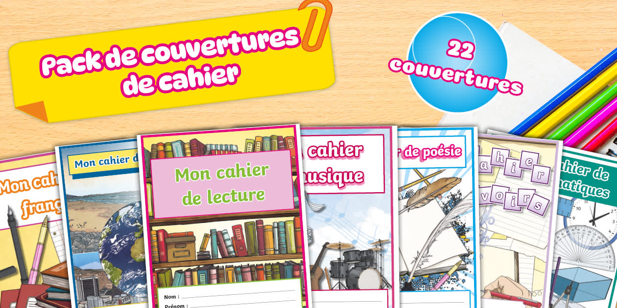 Pack de couvertures de cahier (teacher made) Twinkl