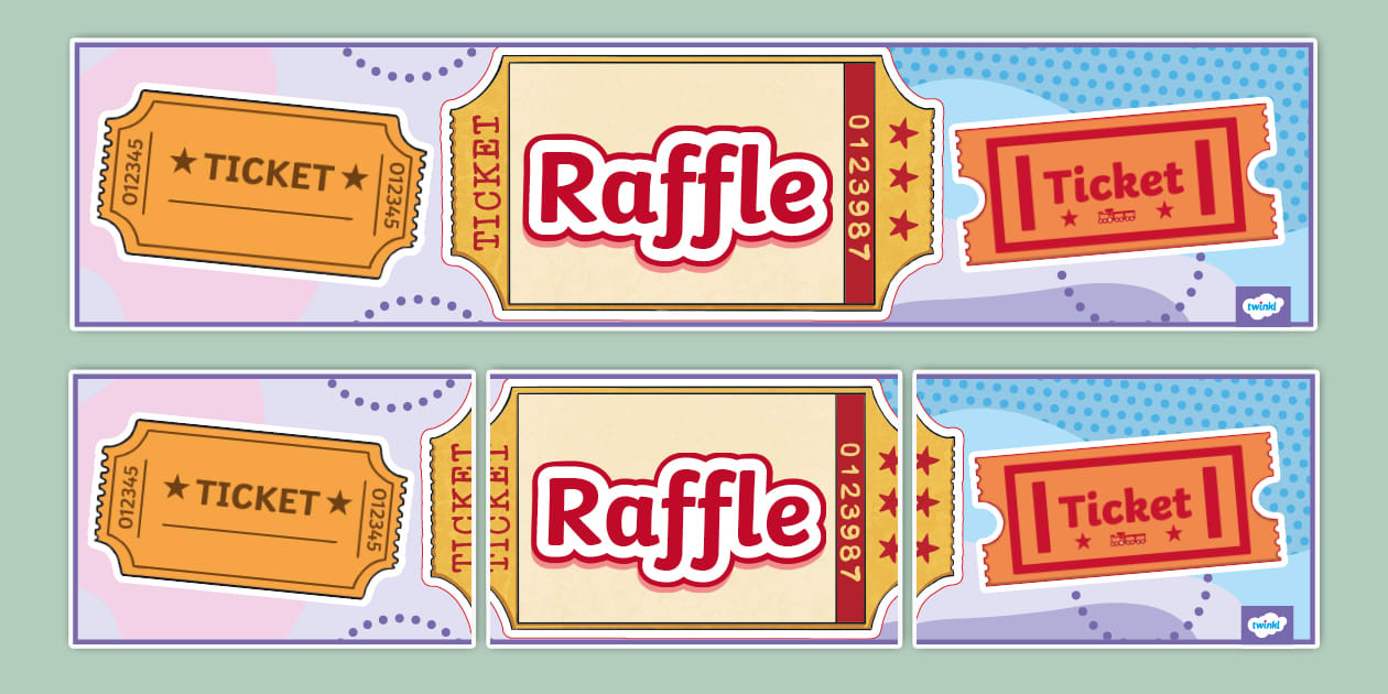 Raffle Banner Summer Fete- raffle, banner, summer, fair, fayre, prize, win,