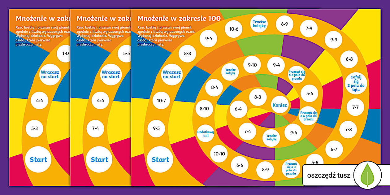 Sprawdzian Z Matematyki Klasa 2 Mnozenie Do 30 Gra planszowa | Mnożenie do 30, 50 i 100 | Dzień Tabliczki Mnożenia