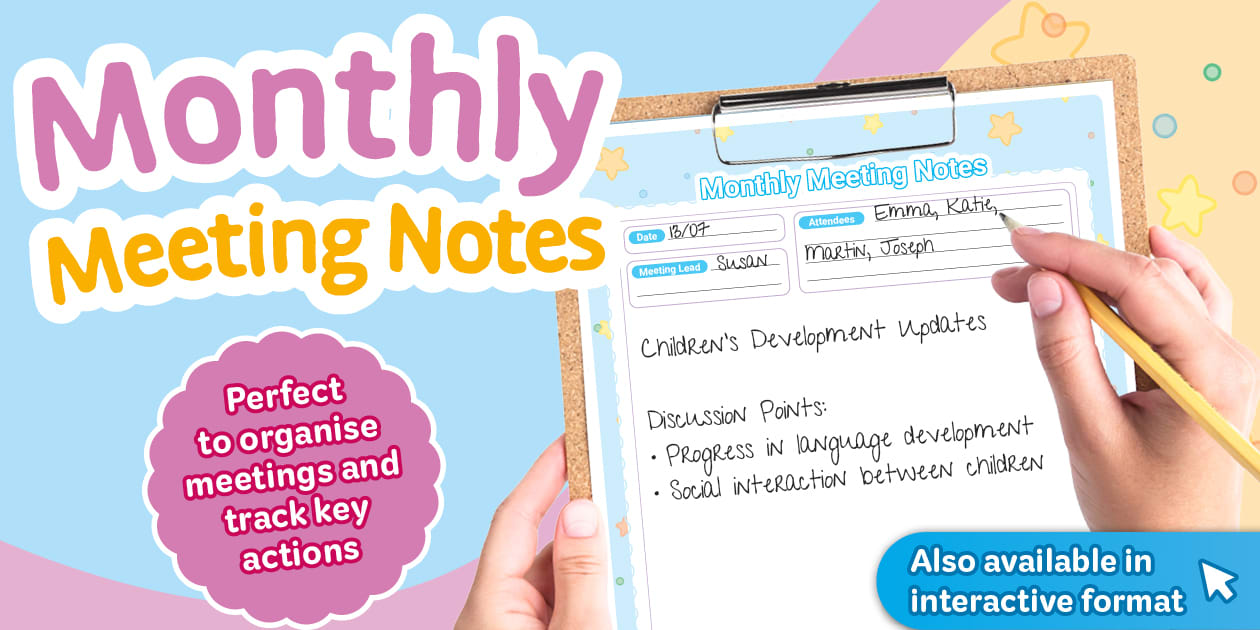 Early Years Staff Meeting Notes