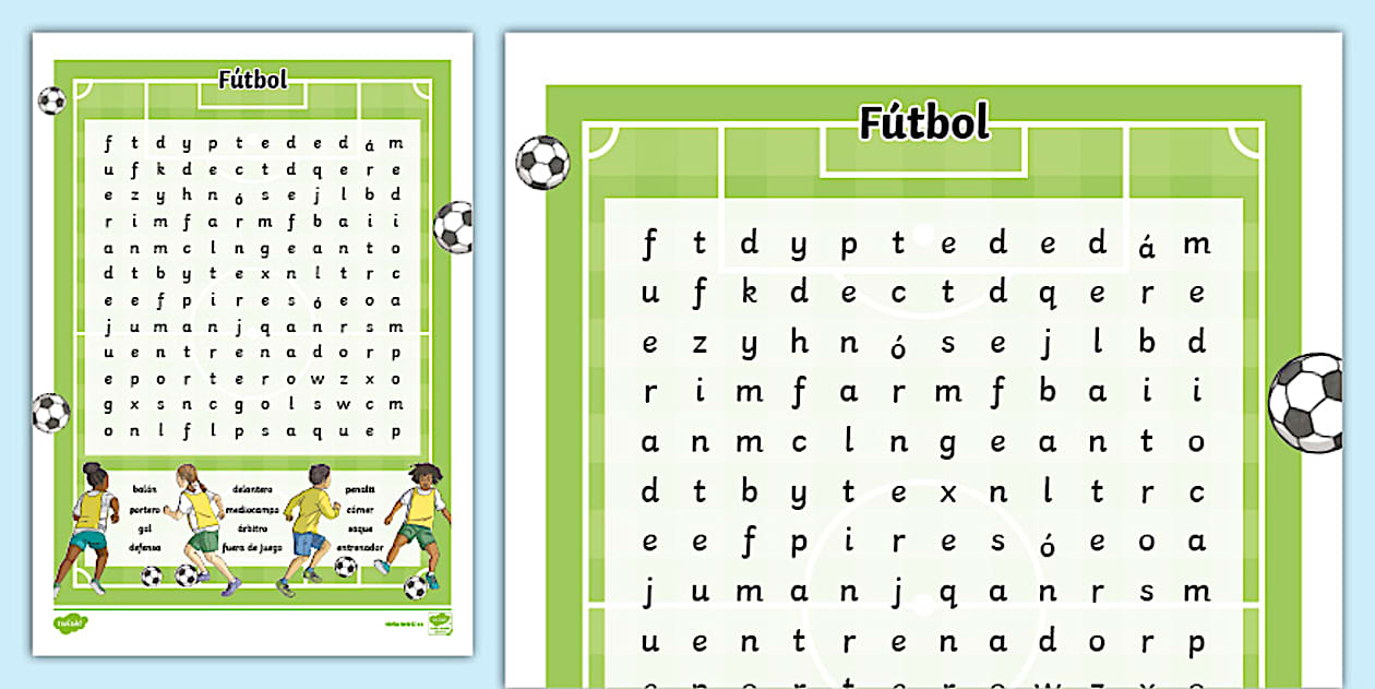 Sopa de letras: Fútbol - Twinkl España (professor feito)