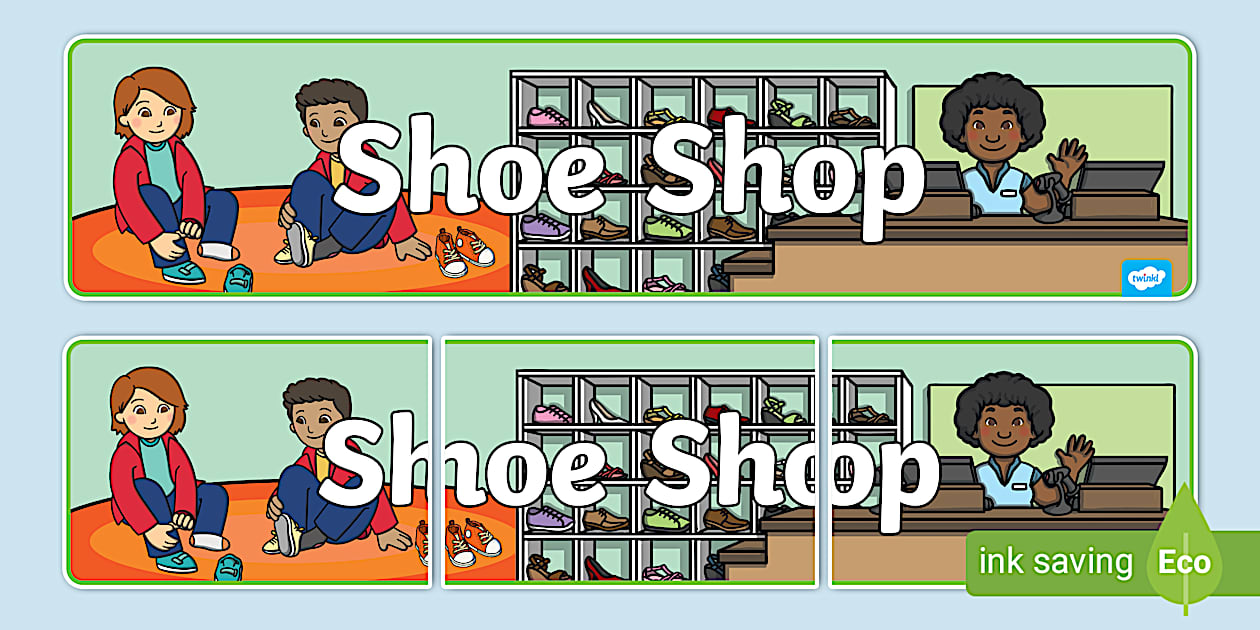 Shoe Shop Role Play Display Banner (teacher made) - Twinkl