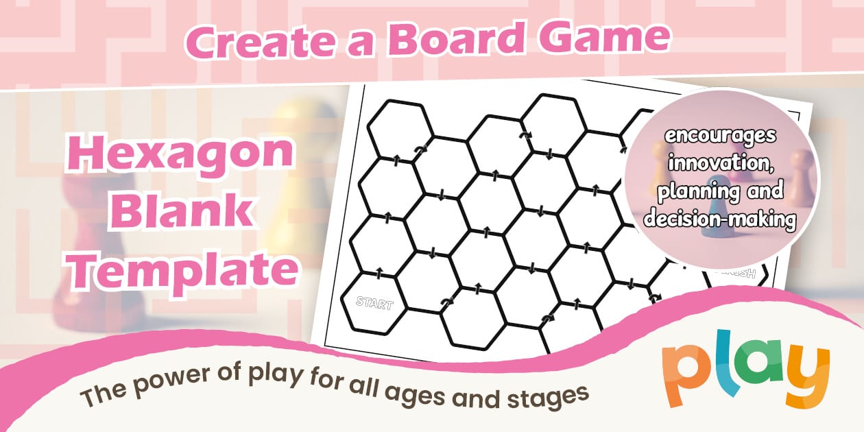 Create a Board Game A3 Hexagon Blank Template