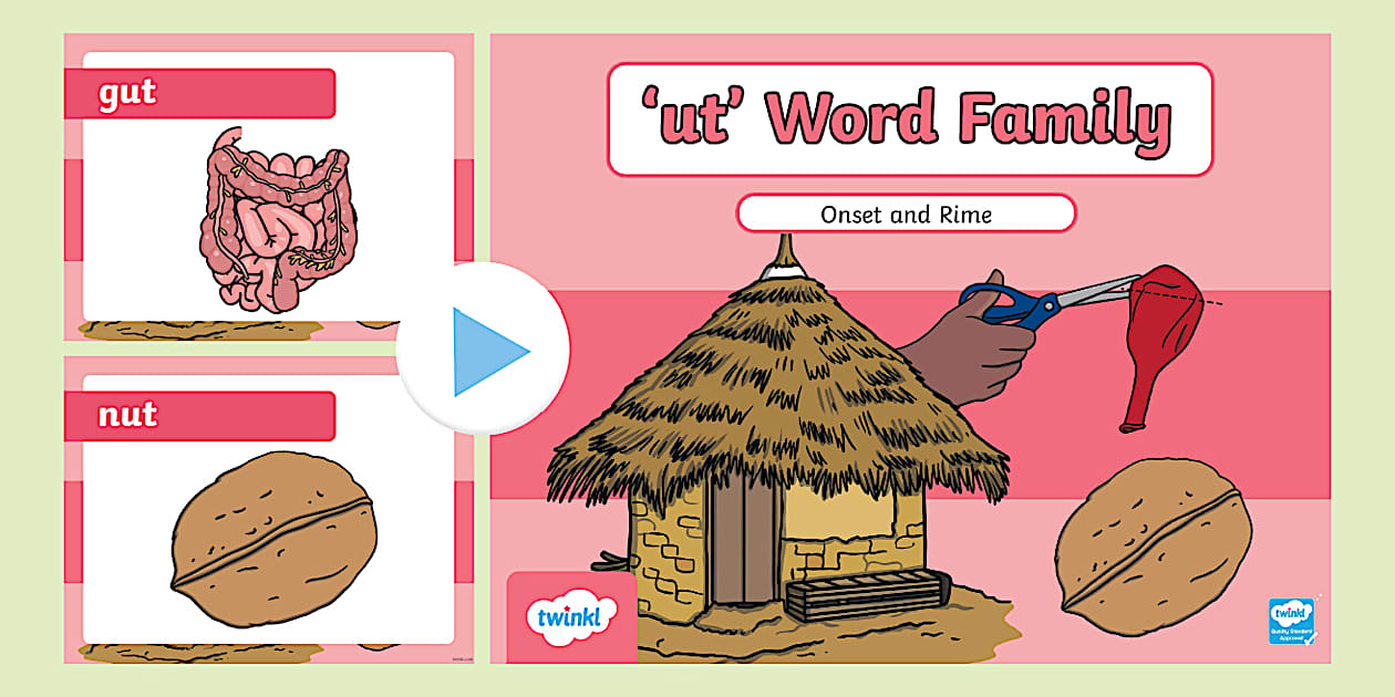 #39 ut #39 Onset and Rime PowerPoint (teacher made) Twinkl