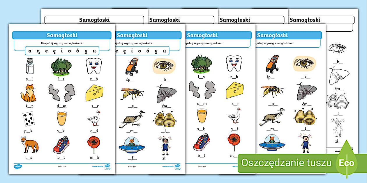 Sprawdzian Z Głoski I Sylaby Samogłoski