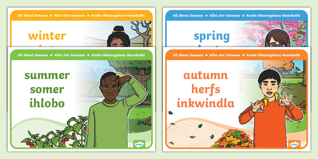 SID: All About Seasons Multilingual Poster (Teacher Made) SID: All About Seasons Multilingual Poster (Teacher Made)
