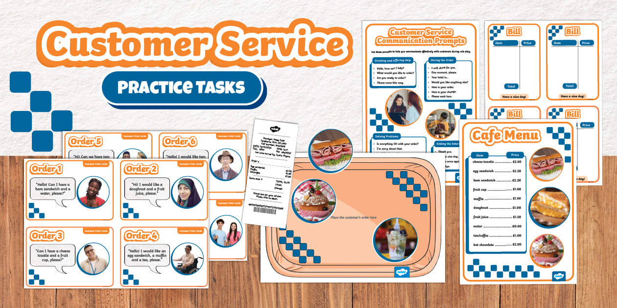 What Is Service Task Example Customer Service Practice Tasks Pack