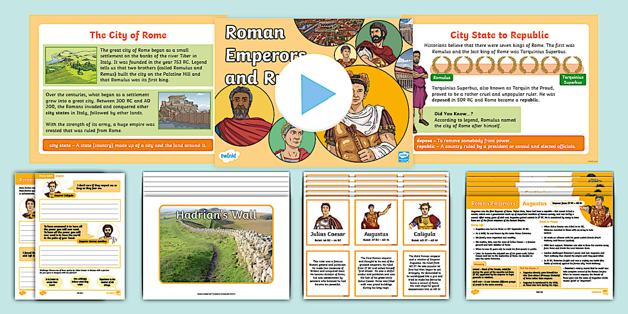 Roman Emperors and Rulers Teaching Pack (teacher made)