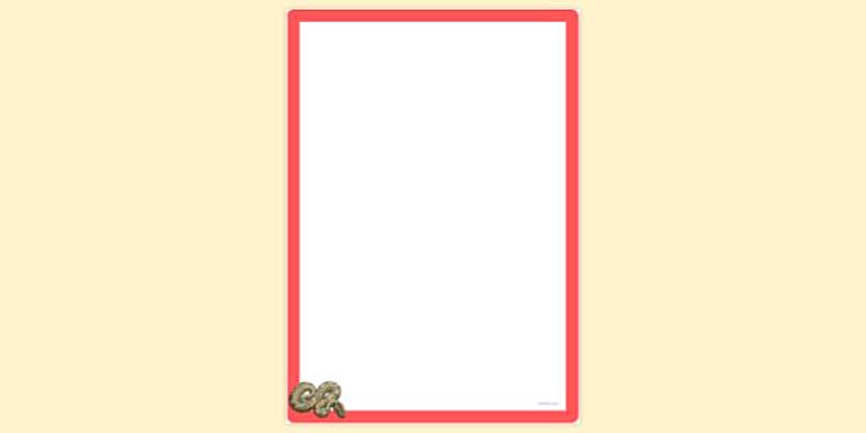 Simple Blank Python Page Border | Page Borders | Twinkl