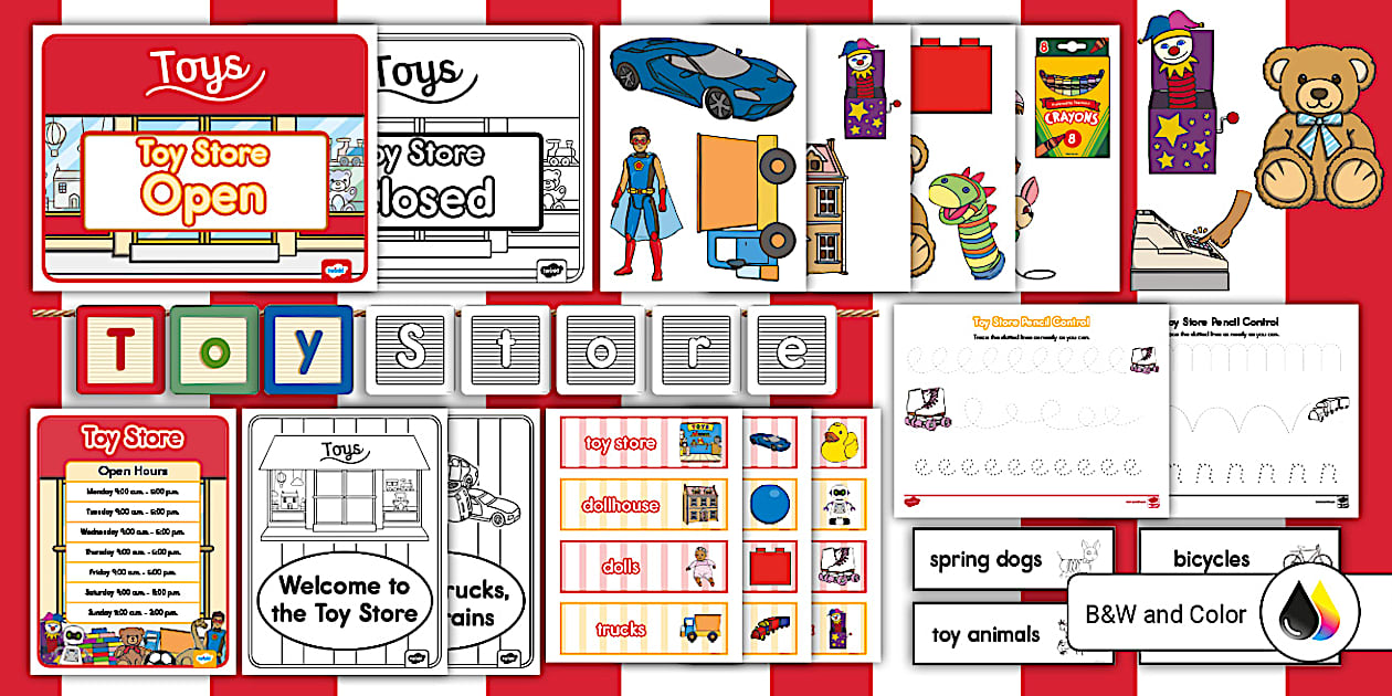 Toy Store Dramatic Play Pack