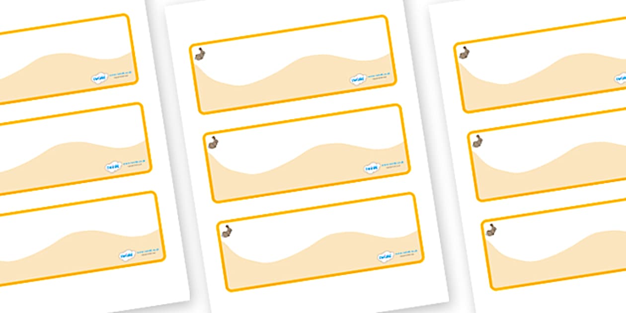 Rabbit Themed Editable Drawer-Peg-Name Labels (Colourful)