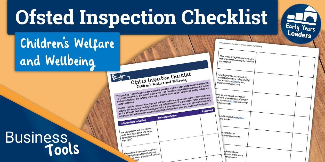 Ofsted Inspection Checklist – Children's Welfare and Wellbeing