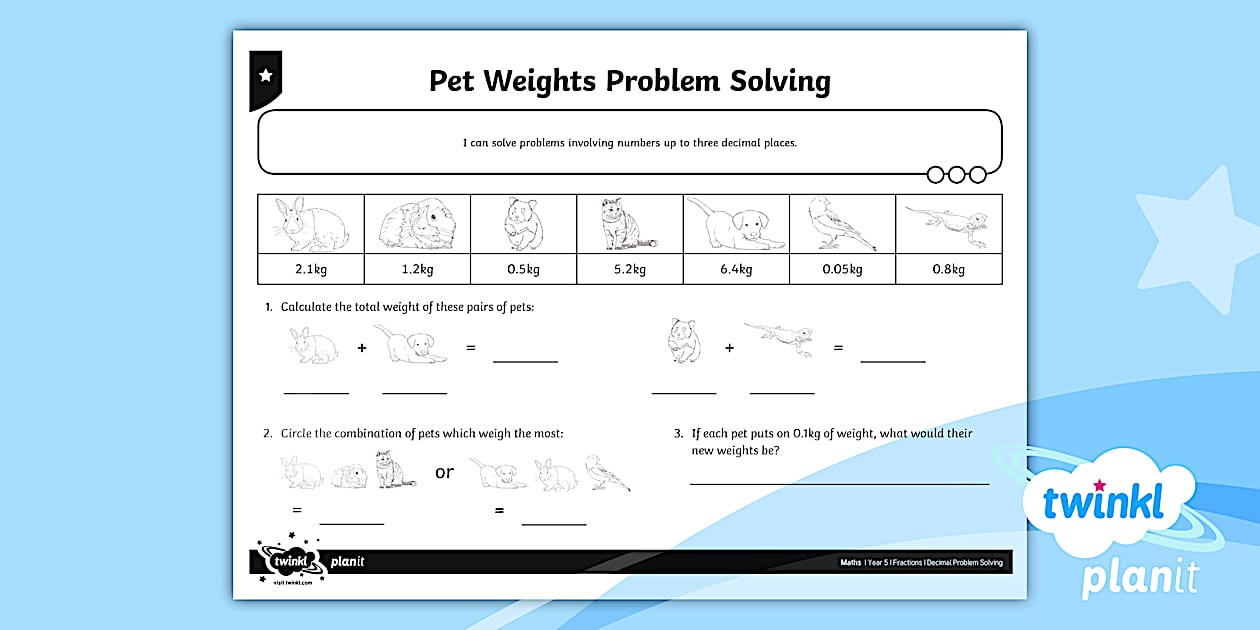 Planit maths year 5 fractions decimal problem solving differentiated home