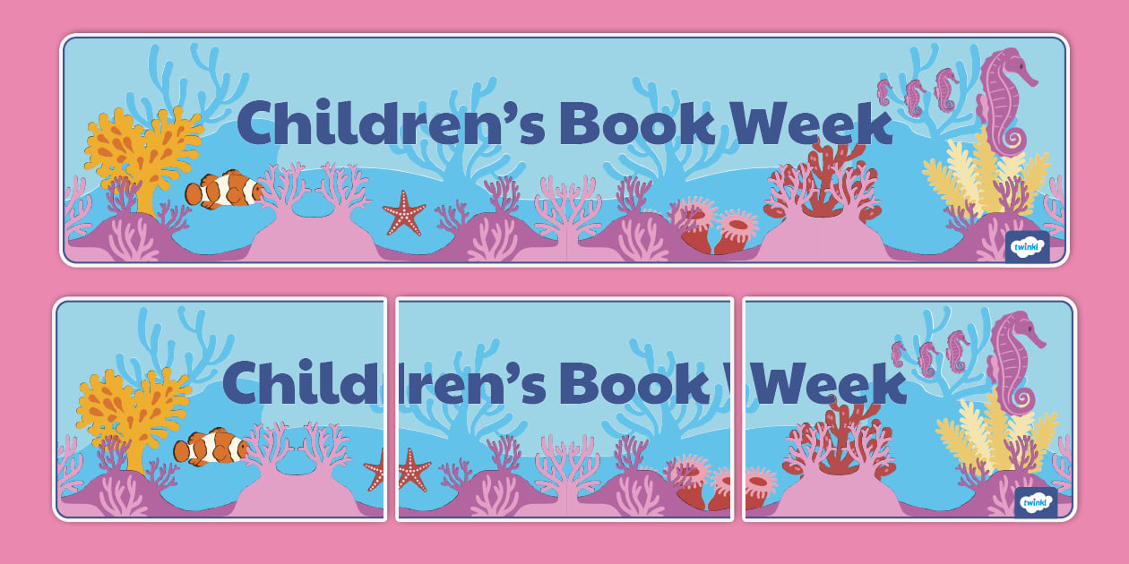The Great Barrier Reef Themed Children's Book Week Display Banner
