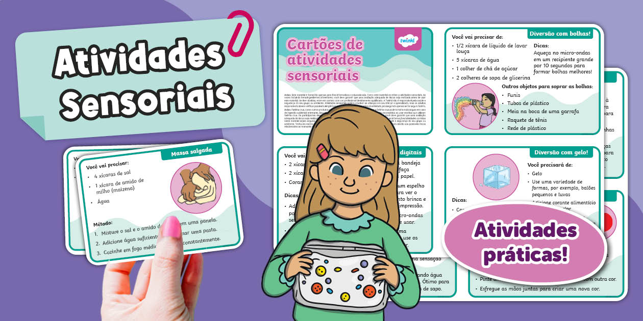 Atividades Sensoriais: Cartões Didáticos