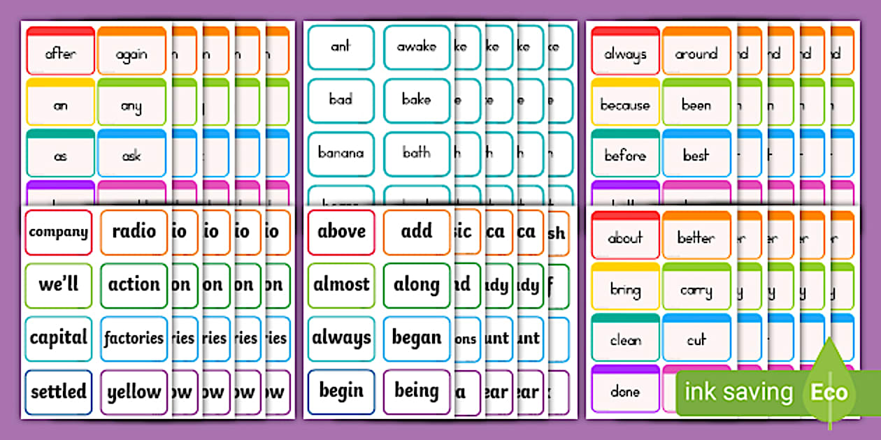 Dolch and fry sight words pack esl twinkl teacher made 