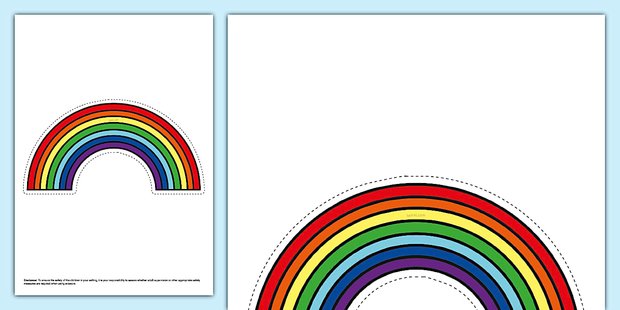 Rainbow Emoticon Cut-Out (Hecho por educadores) - Twinkl