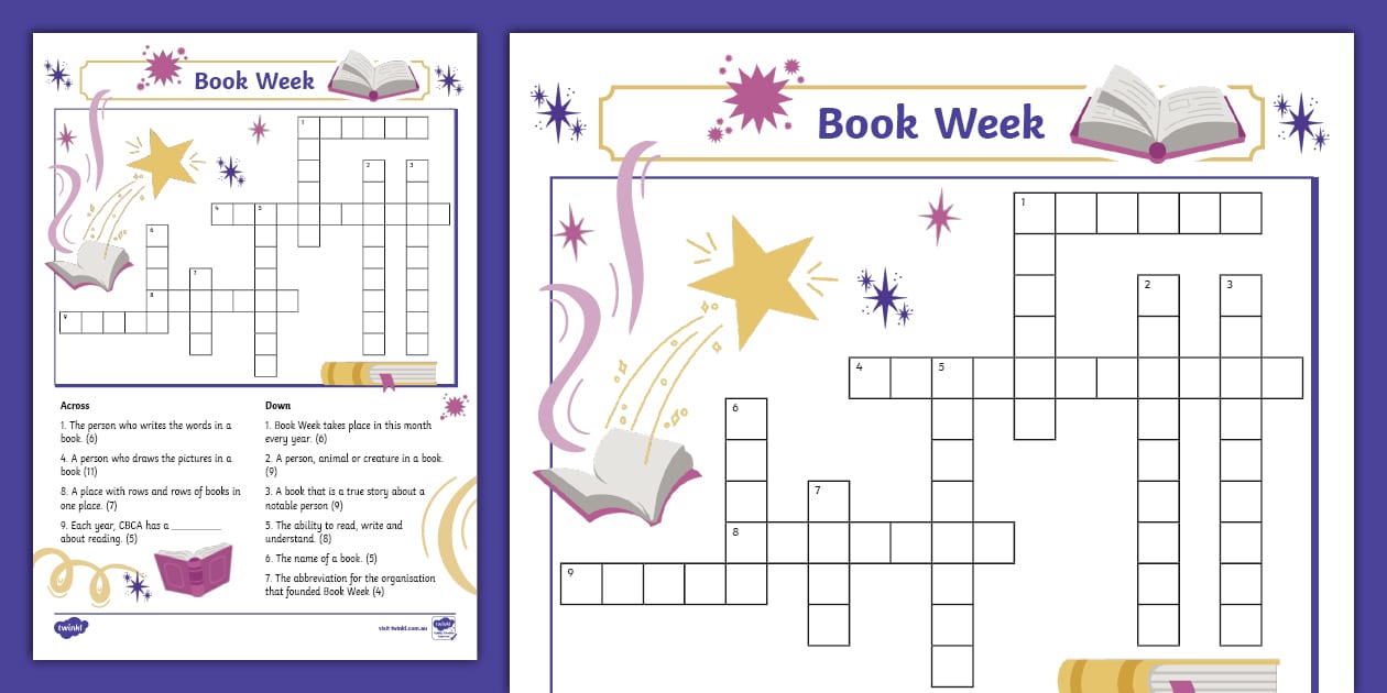 Book Week Crossword