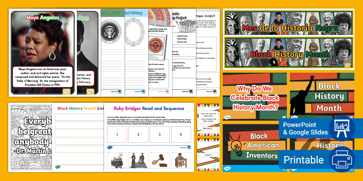 FREE Black History Month Activity Pack for All Ages Twinkl