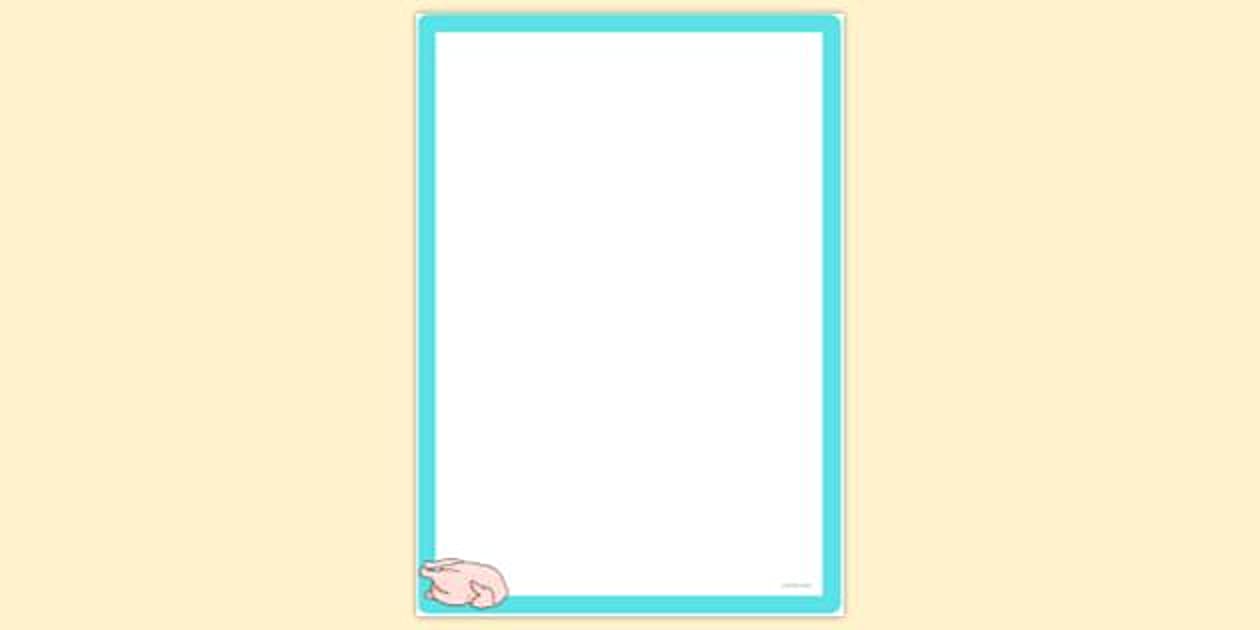 Simple Blank Raw Whole Chicken Page Border | Page Borders