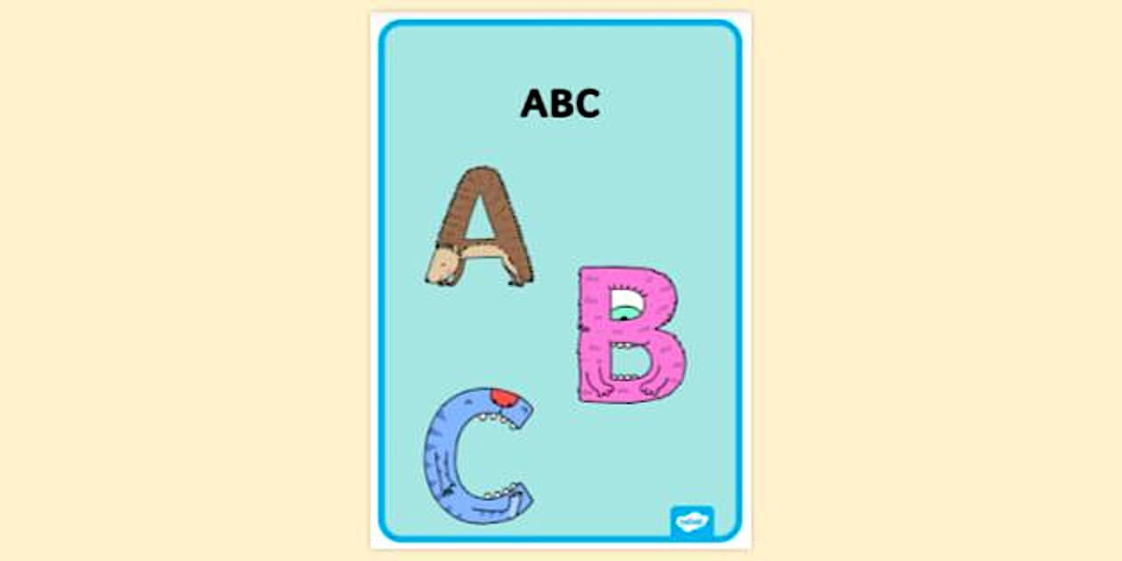 ABC Pictures for Kids Poster Display Poster | Primary Resources